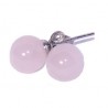 Boucles d'oreilles quartz rose- 6mm