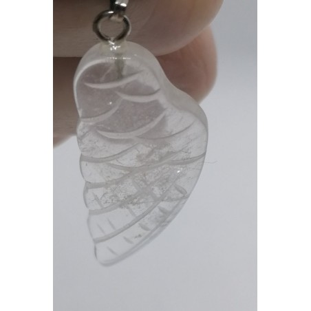 pendentif aile d'ange cristal de roche