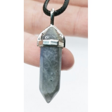 Pendentif pointe en labradorite