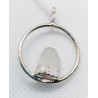 Pendentif anneau cristal de roche