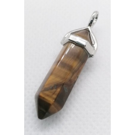 pendentif oeil de tigre pointe bidéterminée