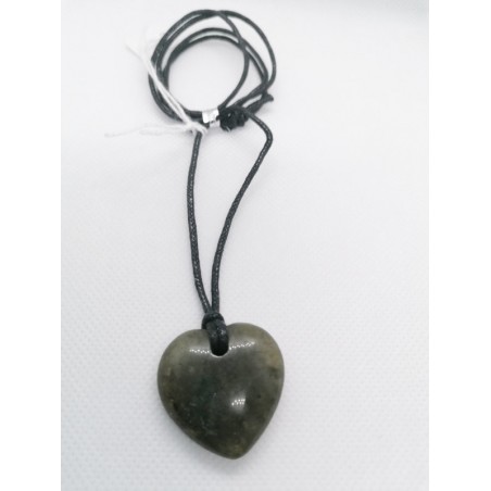 Collier coeur labradorite