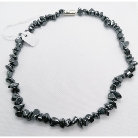 Collier baroque hématite