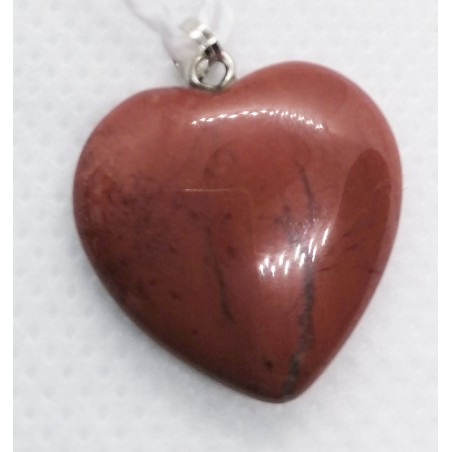 Pendentif Coeur Jaspe rouge