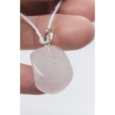 Pendentif quartz rose