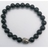 Bracelet en onyx naturel et perle Bouddha