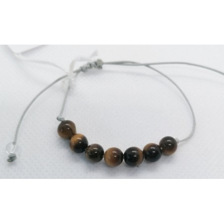 Bracelet porte bonheur "liberté" en oeil de tigre