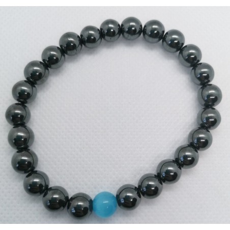 Bracelet oeil de chat hématite naturelle