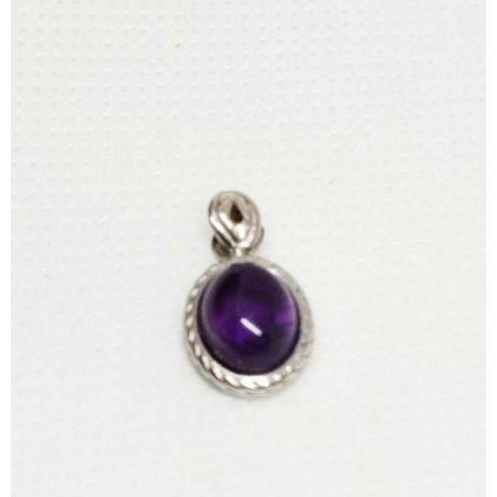 Pendentif argent et améthyste