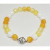 bracelet arbre de vie agate jaune et quartzite