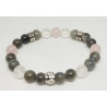 Bracelet  labradorite quartz rose cristal de roche