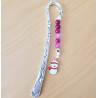 Marque Page de Noël en agate rose