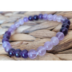 bracelet améthyste 6mm