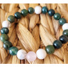 bracelet agate mousse et howlite