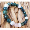 bracelet agate mousse et howlite
