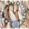 bracelet jaspe denditrique et fleur de vie