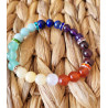 bracelet 7 chakras et cristal de roche