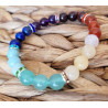 bracelet 7 chakras et cristal de roche