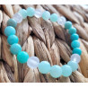 Bracelet amazonites et cristal de roche