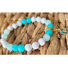 Bracelet étoilé Howlite et Amazonite