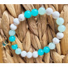 Bracelet étoilé Howlite et Amazonite