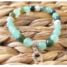 Bracelet Fer à cheval , agate mousse, aventurine et howlite