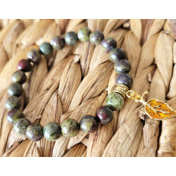 Bracelet jaspe sang de dragon