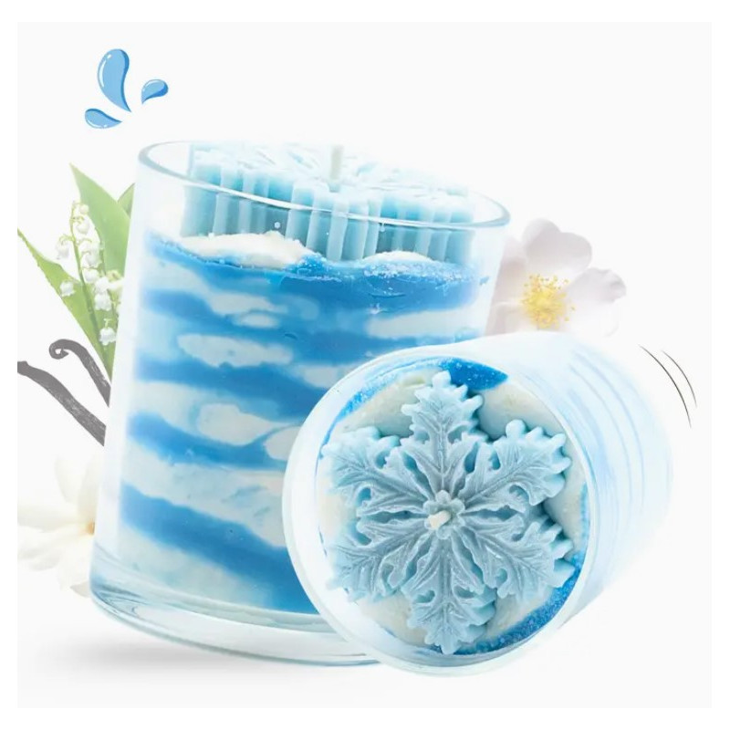 Grande bougie gourmande de Noël - linge propre