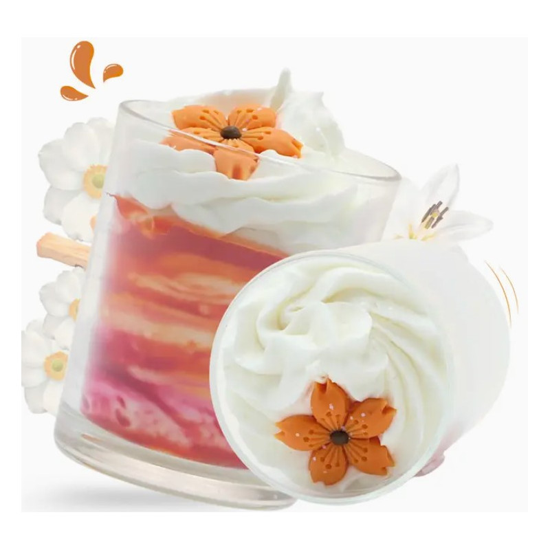 Grande bougie gourmande - Fleur blanche et santal