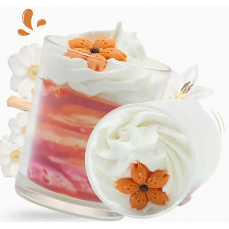 Grande bougie gourmande - Fleur blanche et santal