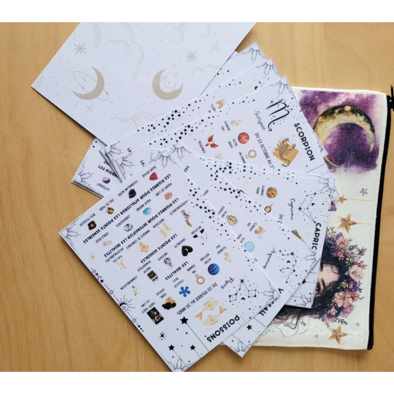 12 fiches astrologie et lithothérapie