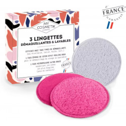 Boîte de 3 lingettes démaquillantes et lavables