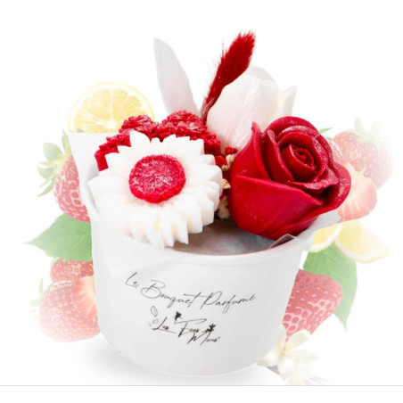 Fondant bouquet de fleurs fraise des poids
