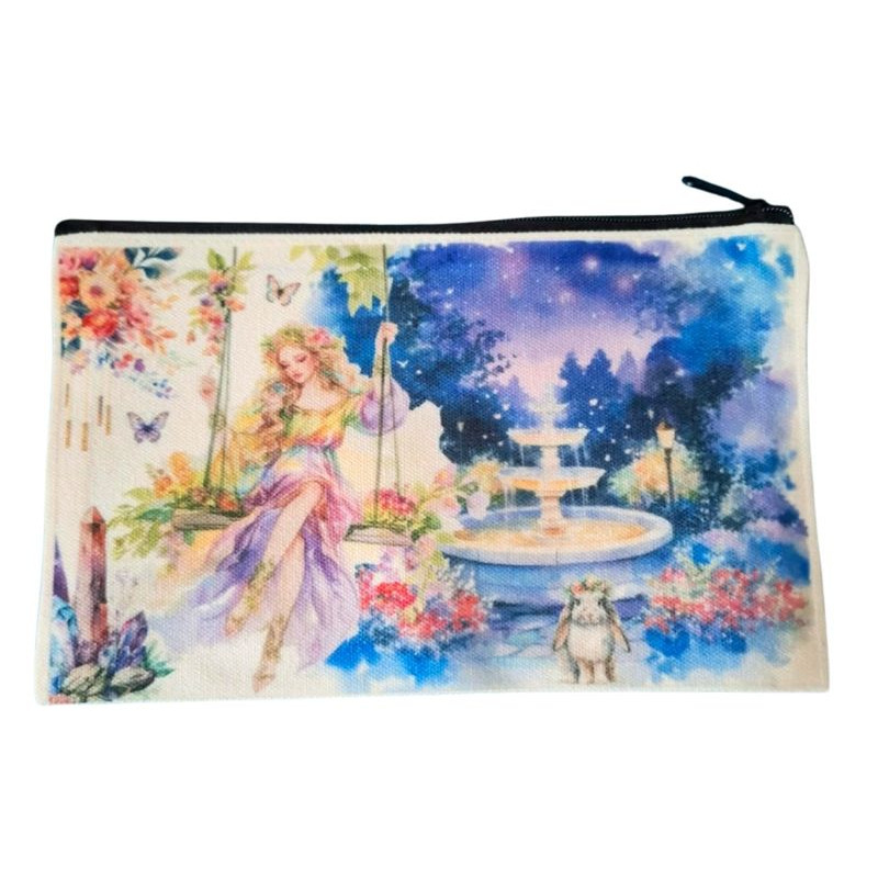 Trousse en Coton l'heure bleue des fées